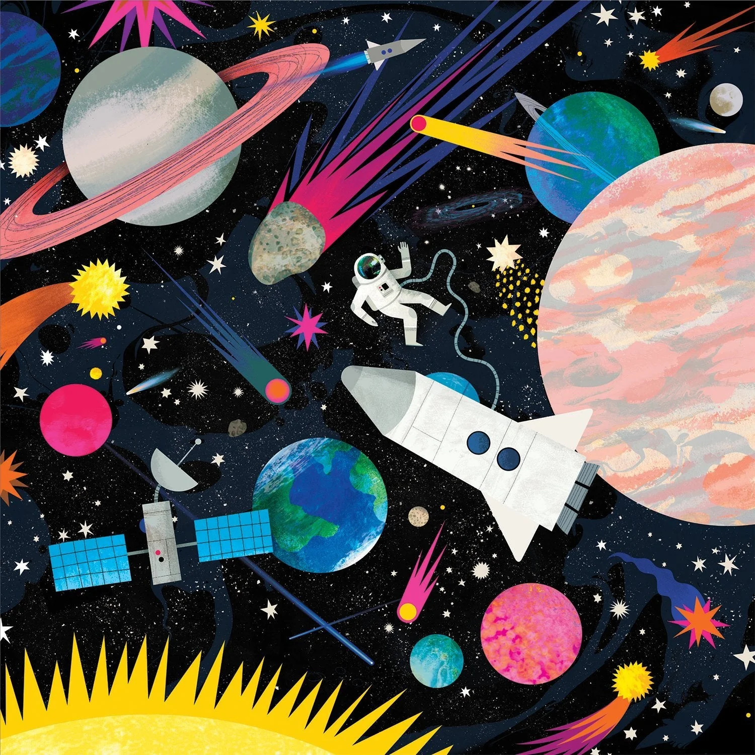 Space Illuminated 500 Piece Glow in the Dark Family Puzzle - 2