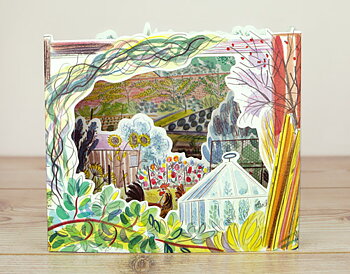 Chickens 3D allotment card