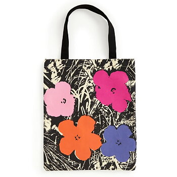 Warhol Flowers Canvas Tote Bag - Pink (Other)