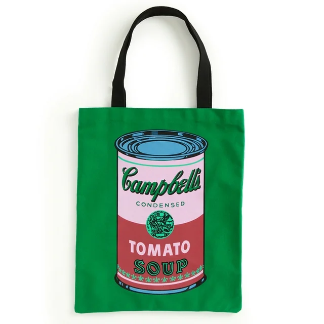 Warhol Soup Can Canvas Tote Bag - Green (Other)