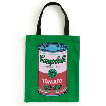 Warhol Soup Can Canvas Tote Bag - Green (Other)