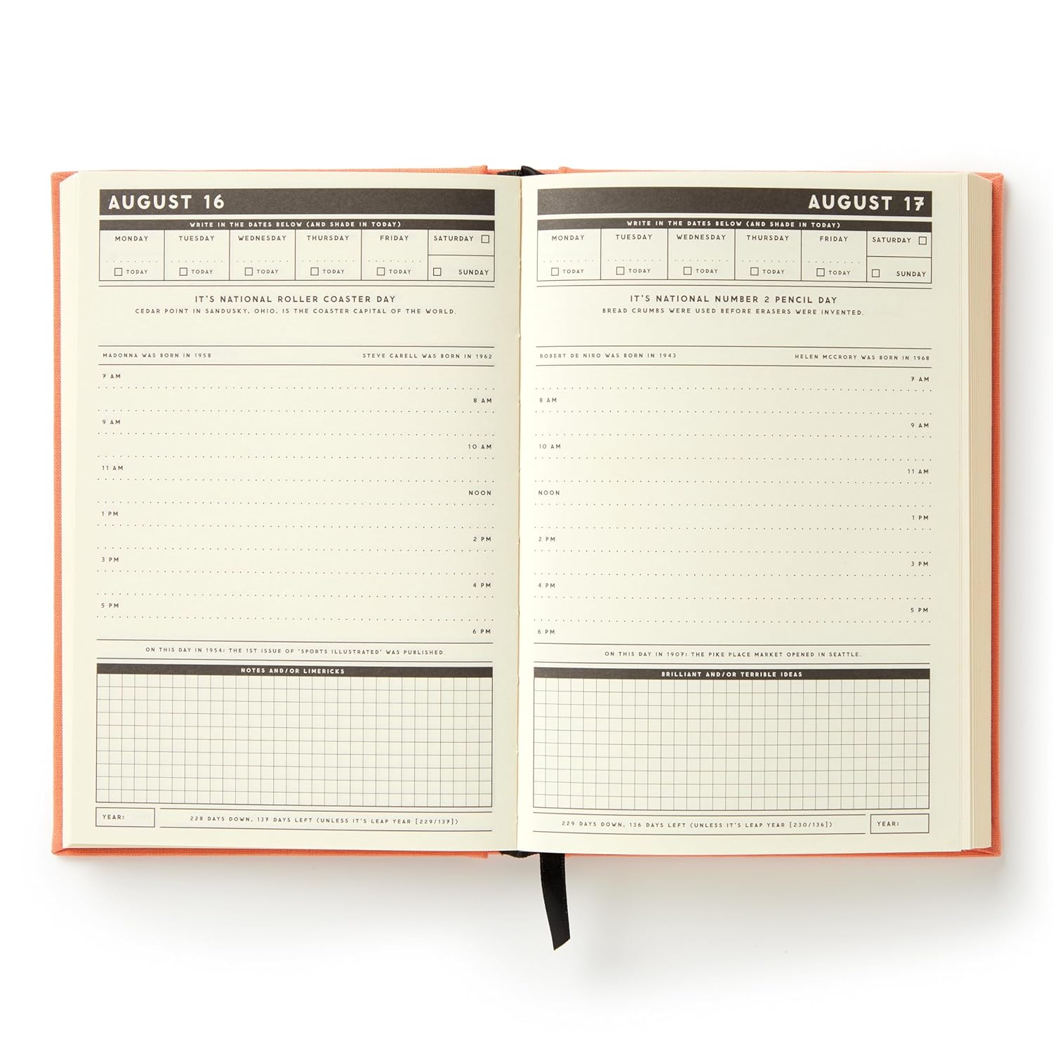 Part-Time Adult Undated Daily Planner Hardcover – Organizer - 6