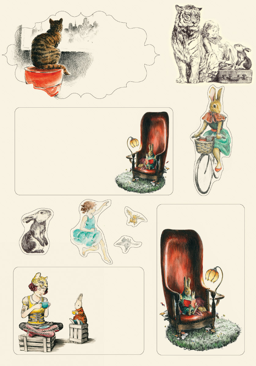 Cosmic Rabbit Writing Paper Set - 5