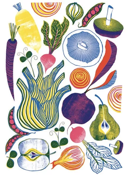 Roots Shoots and Fruits, Greeting Card
