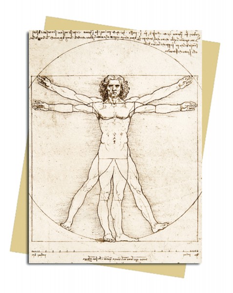 Leonardo Da Vinci: Vitruvian Man , Greeting Card