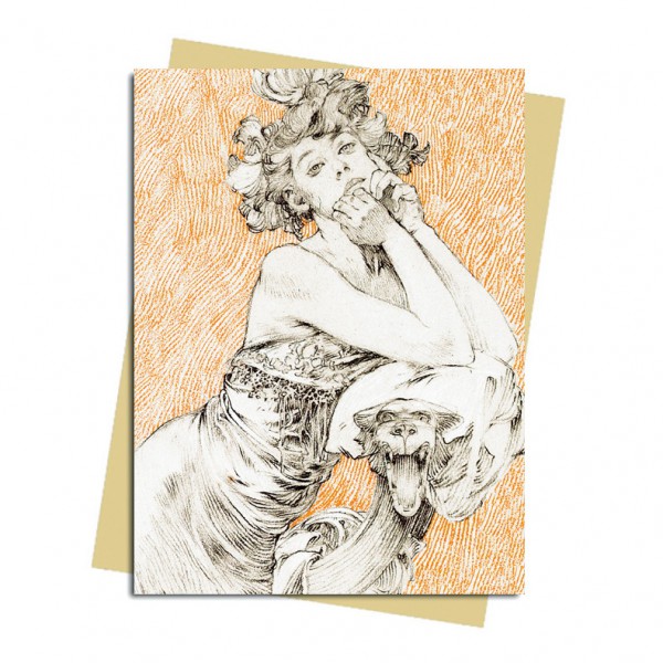 Mucha: Study for Documents Décoratifs Plate 12, Greeting Card