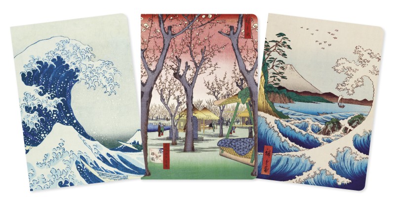 Japanese Woodblocks Set of 3 Standard Notebooks - 3