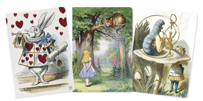 Alice in Wonderland Set of 3 Standard Notebooks - 2