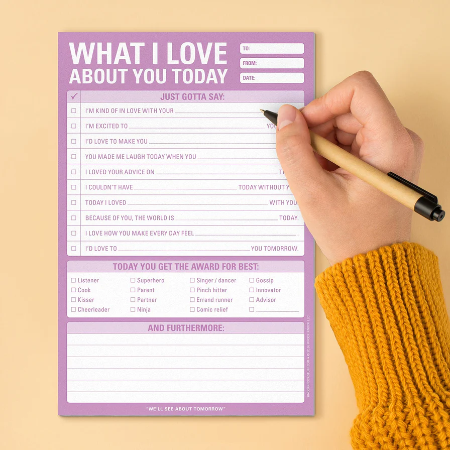 Knock Knock What I Love about You Today Pad - 5