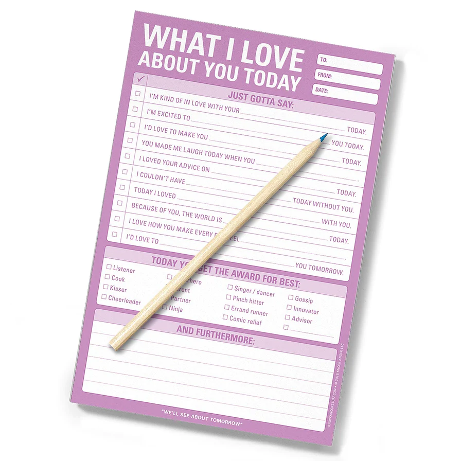 Knock Knock What I Love about You Today Pad - 6
