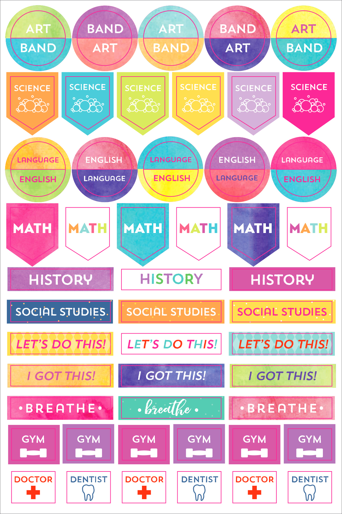 Essentials Planner Stickers Student - 10