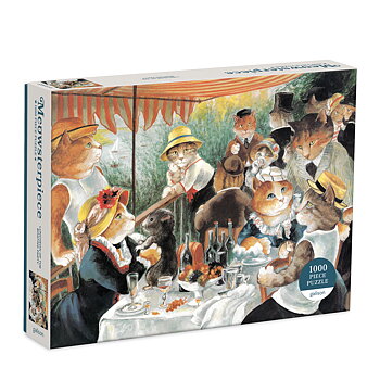 Luncheon of the Boating Party Meowsterpiece of Western Art 1000 Piece Jigsaw Puzzle