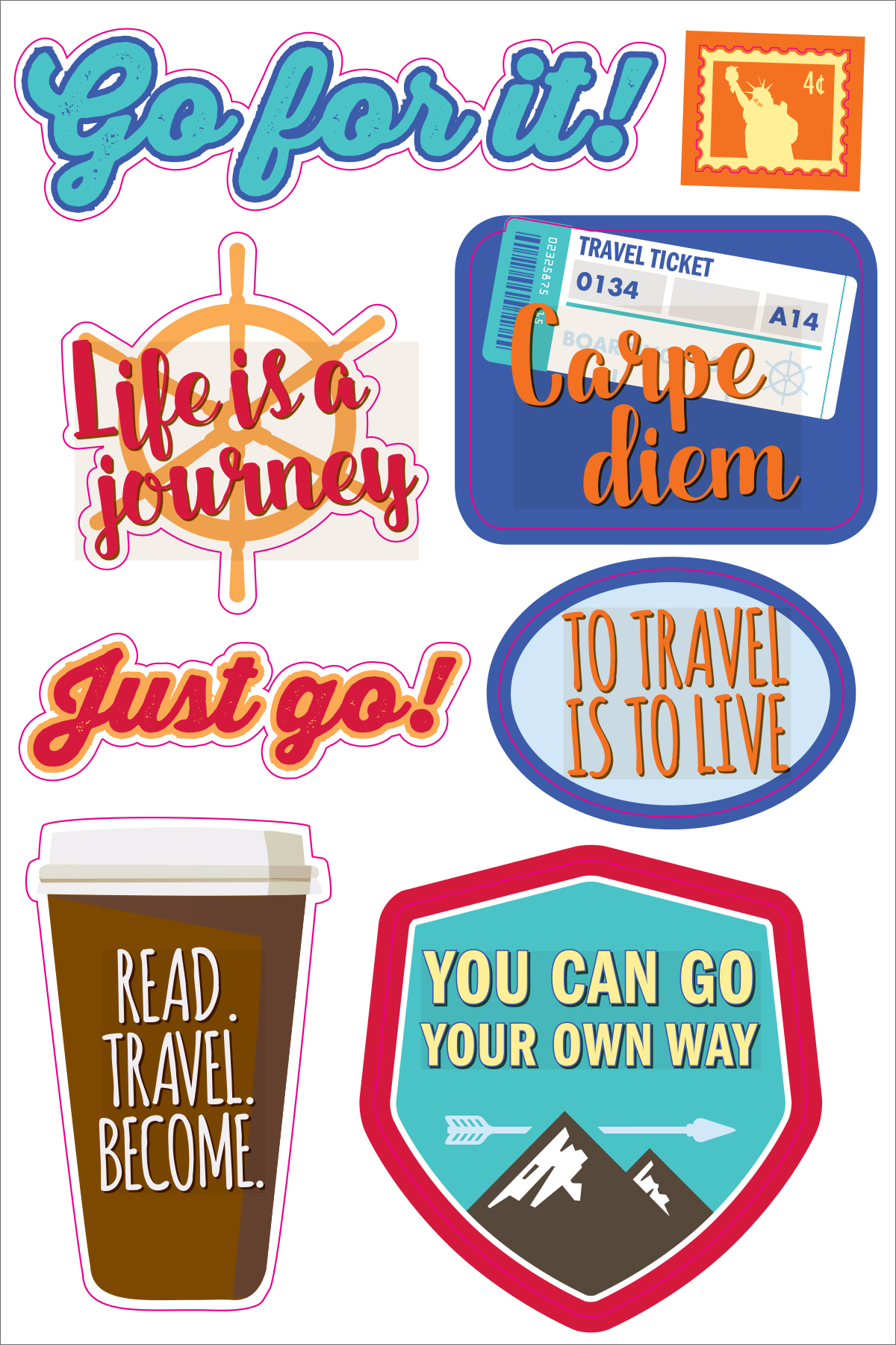 Essentials Planner Stickers Travel - 9