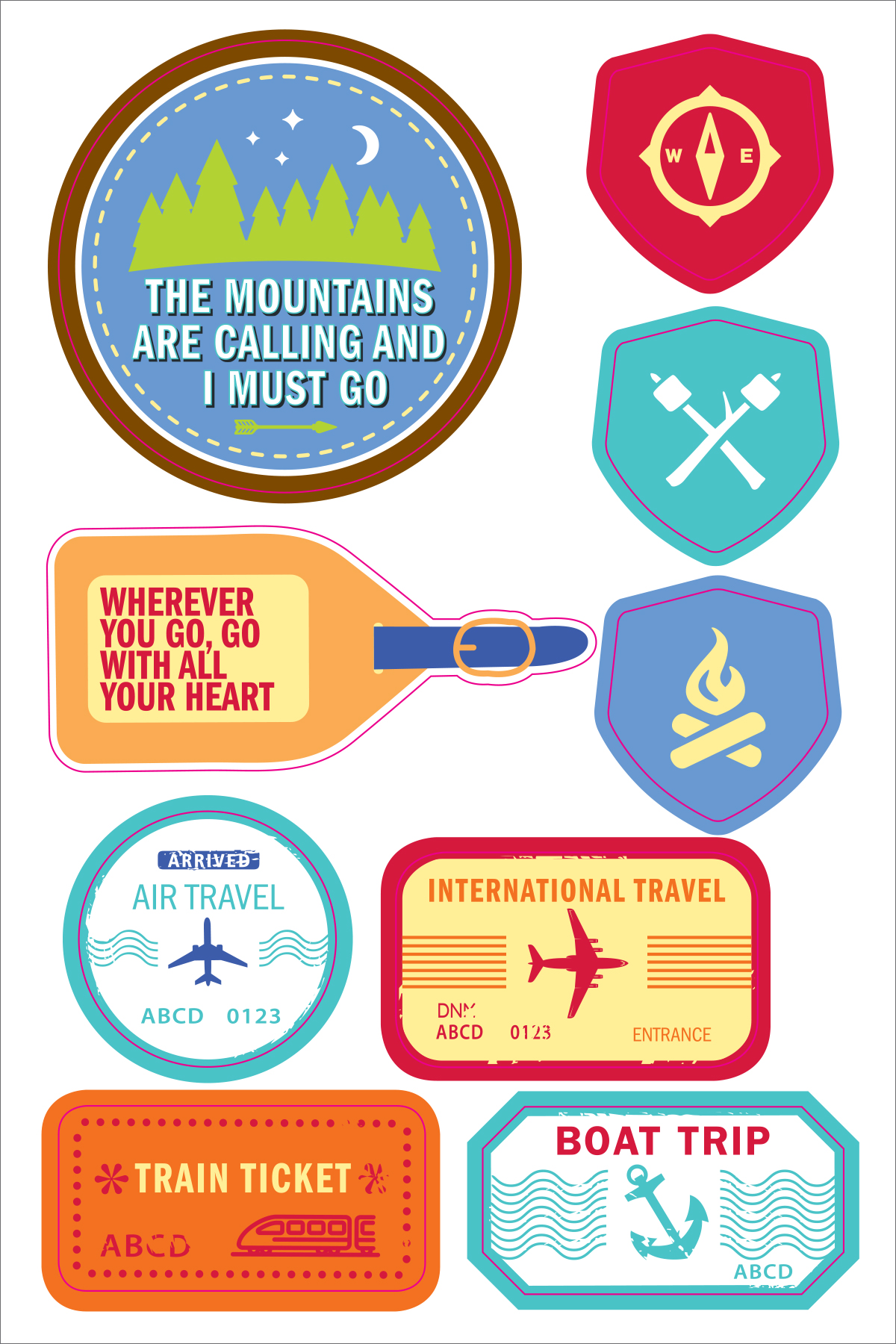 Essentials Planner Stickers Travel - 8