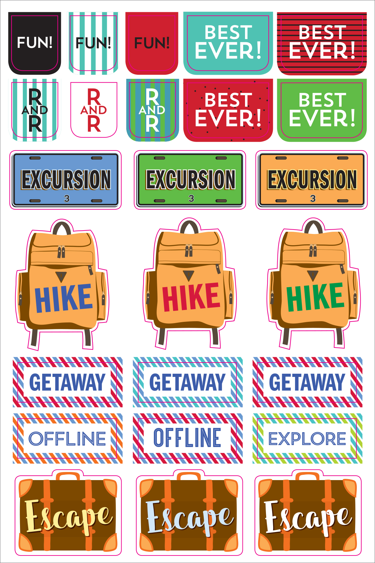 Essentials Planner Stickers Travel - 11