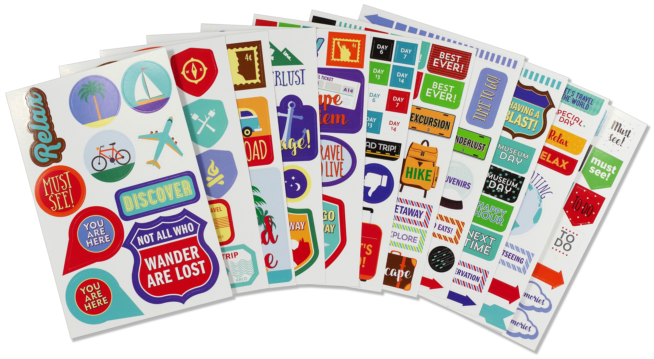 Essentials Planner Stickers Travel
