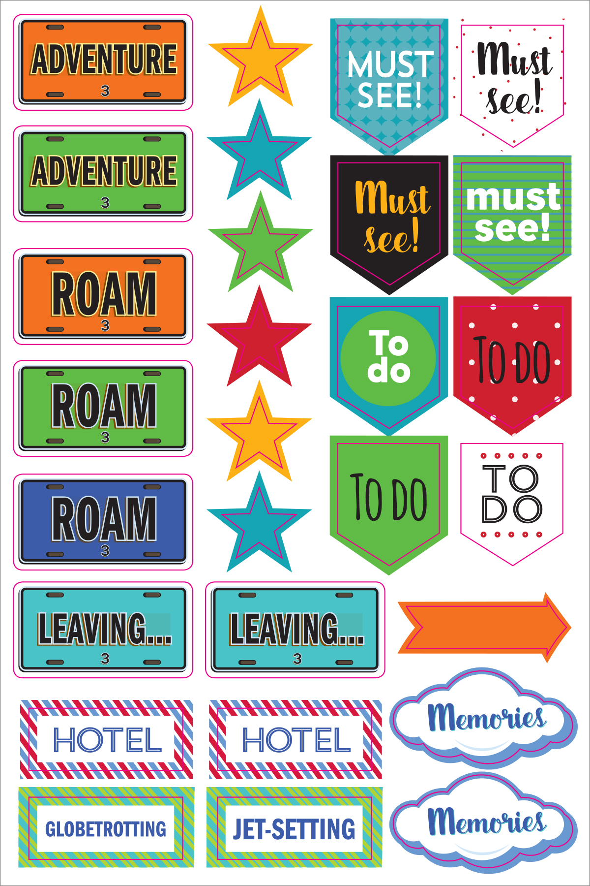 Essentials Planner Stickers Travel - 6