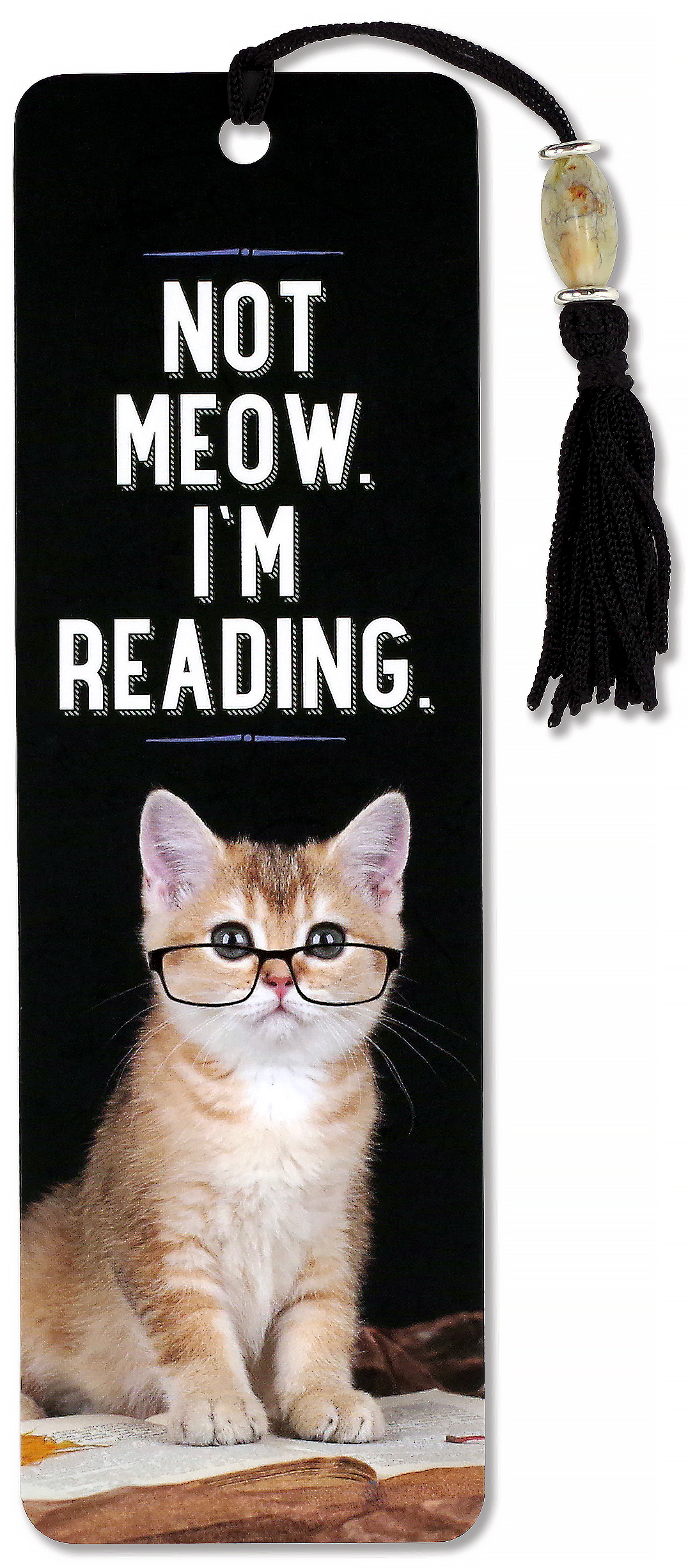 Beaded Bookmark, Not Meow. I'm Reading.