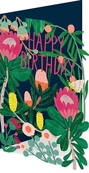 King Protea Laser Lasercut Card
