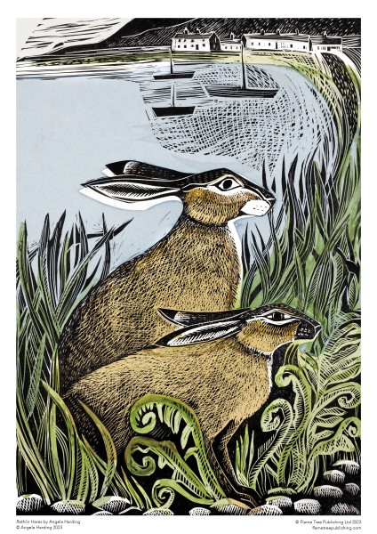 Adult Sustainable Jigsaw Puzzle Angela Harding: Rathlin Hares - 3