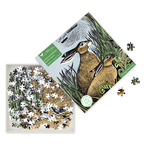 Adult Sustainable Jigsaw Puzzle Angela Harding: Rathlin Hares - 2