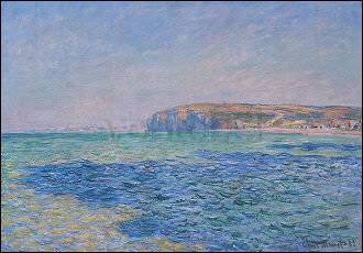 Shadows on the Sea, the Cliffs at Pourville (1882), Claude Monet, Greeting Card