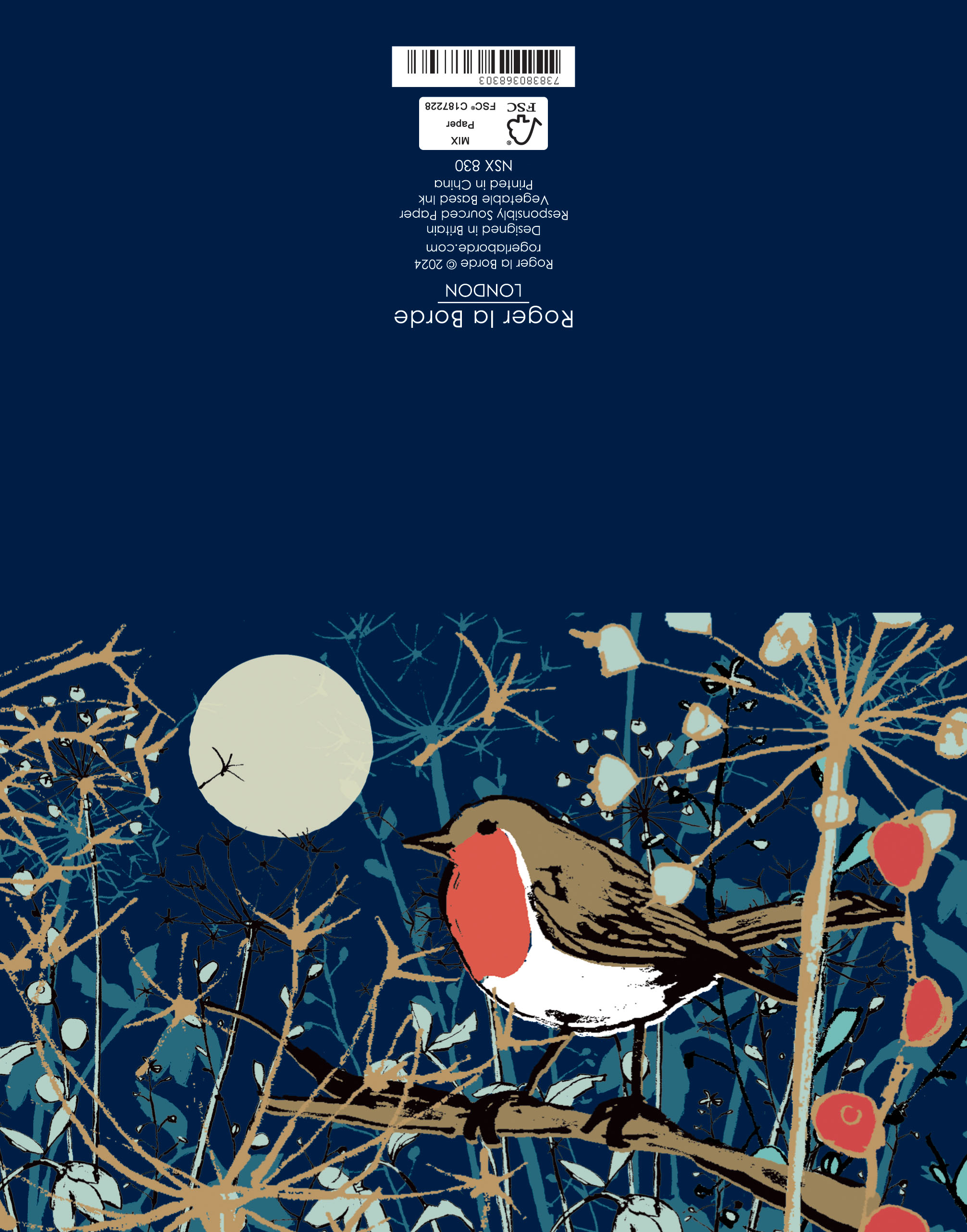 Winter's Tale Robin, Petite Card Kraft Box - 2