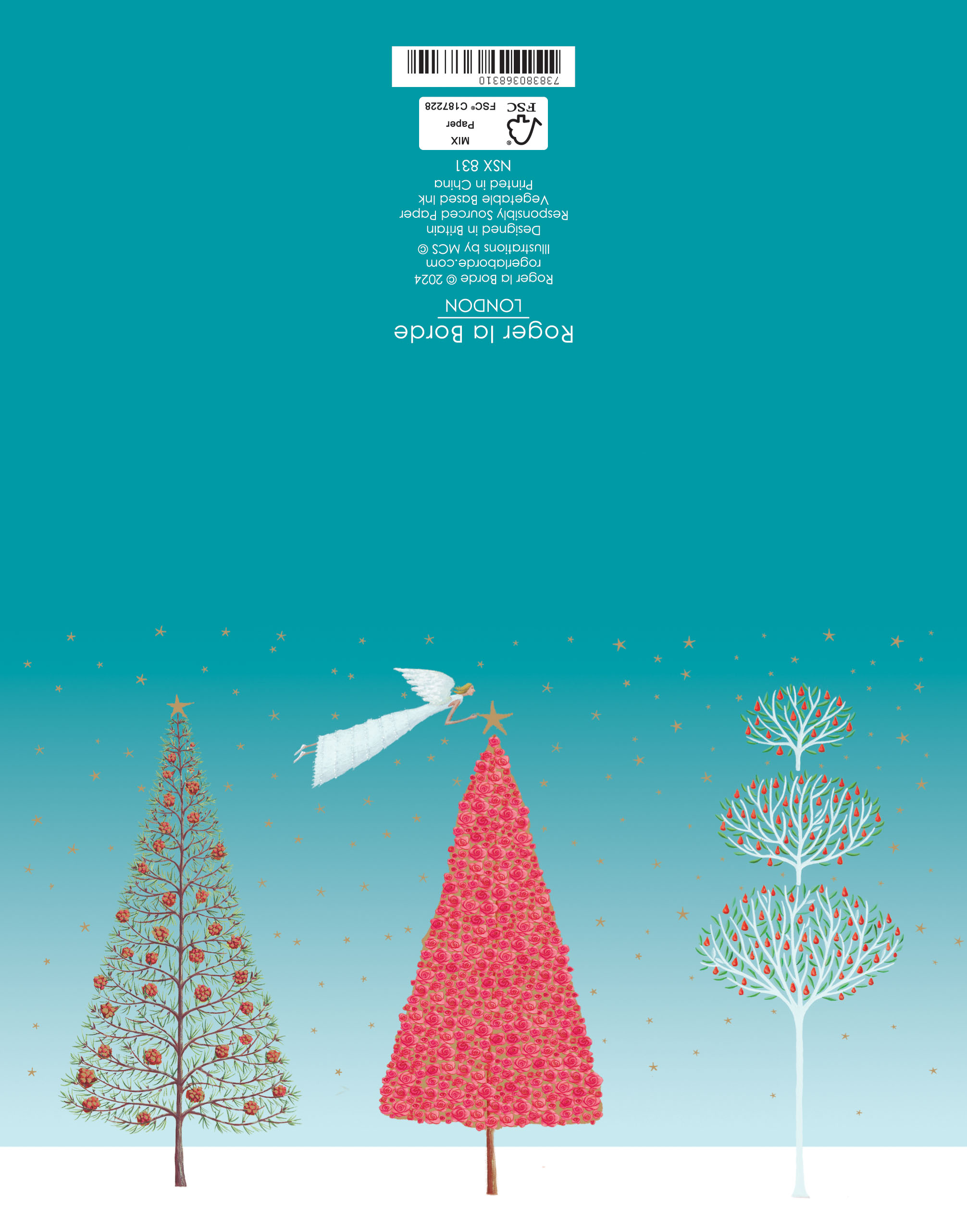 Three Sparkling Trees, Petite Card Kraft Box - 2