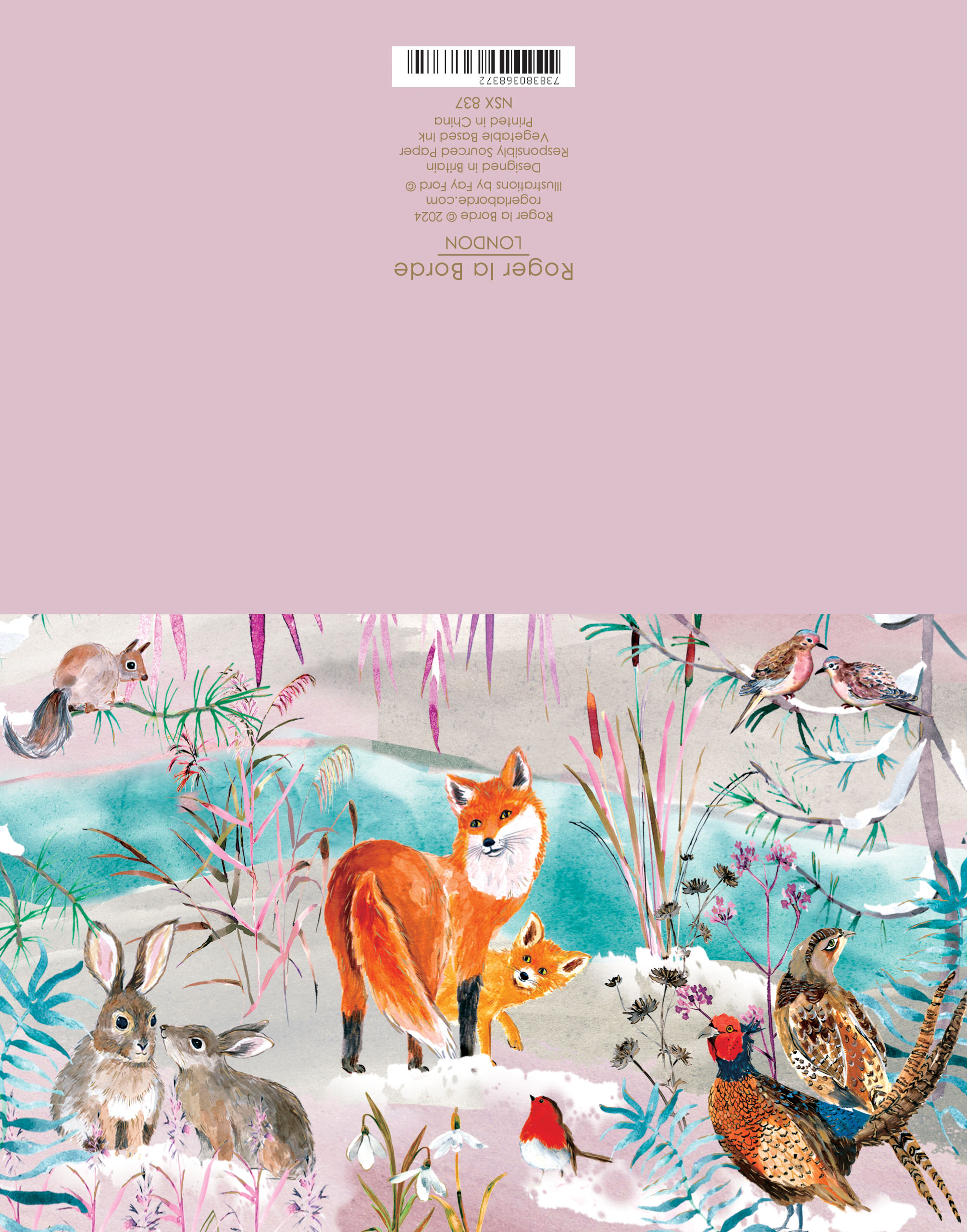 Wild Winter's Song Fox, Petite Card Kraft Box - 2