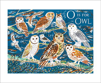 O is for Owl, Greeting Card