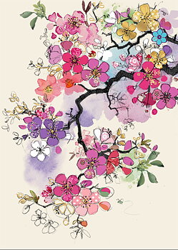 Pink Blossom, Greeting Card