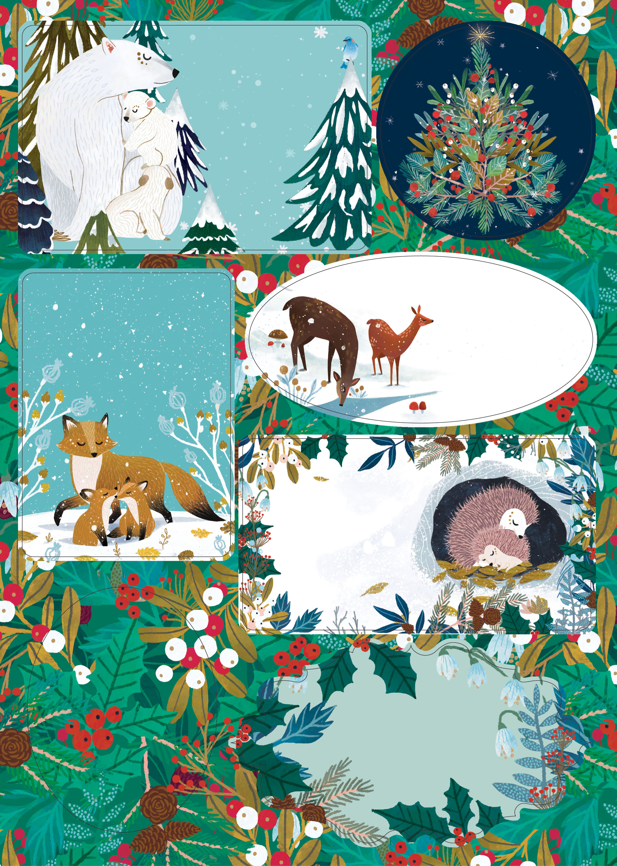 Snowy Sanctuary, Sticker Sheets - 3
