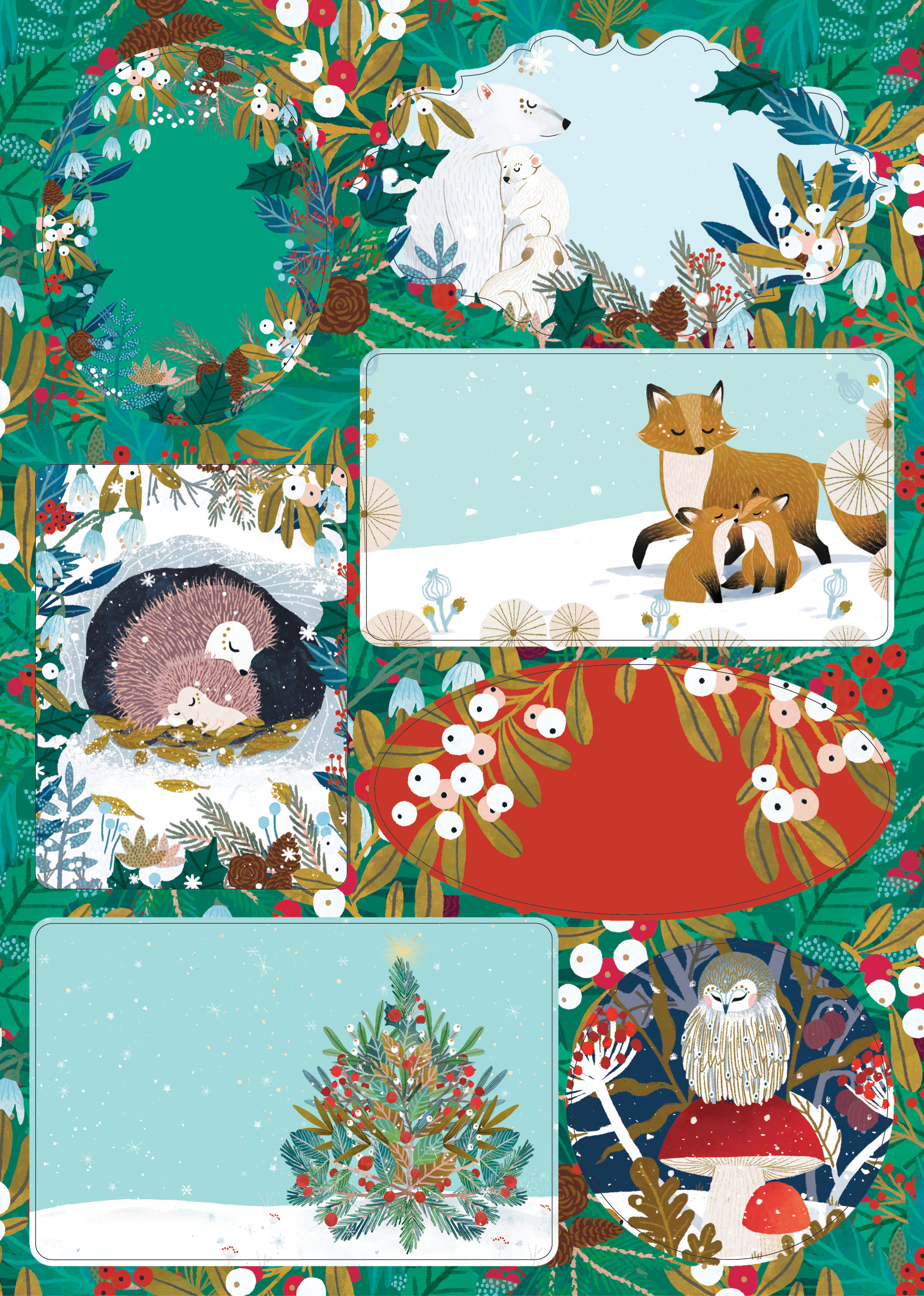 Snowy Sanctuary, Sticker Sheets - 2