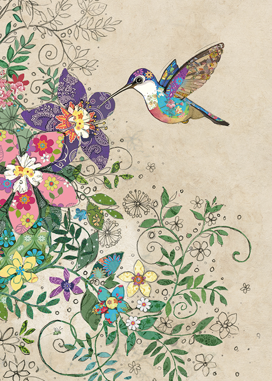 Tropical Hummingbird, Greeting Card