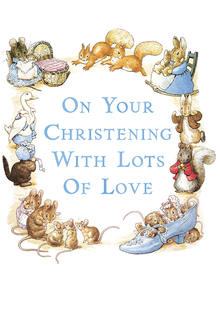 Blue Christening, Greeting Card