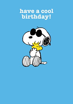 Snoopy cool birthday, Greeting Card