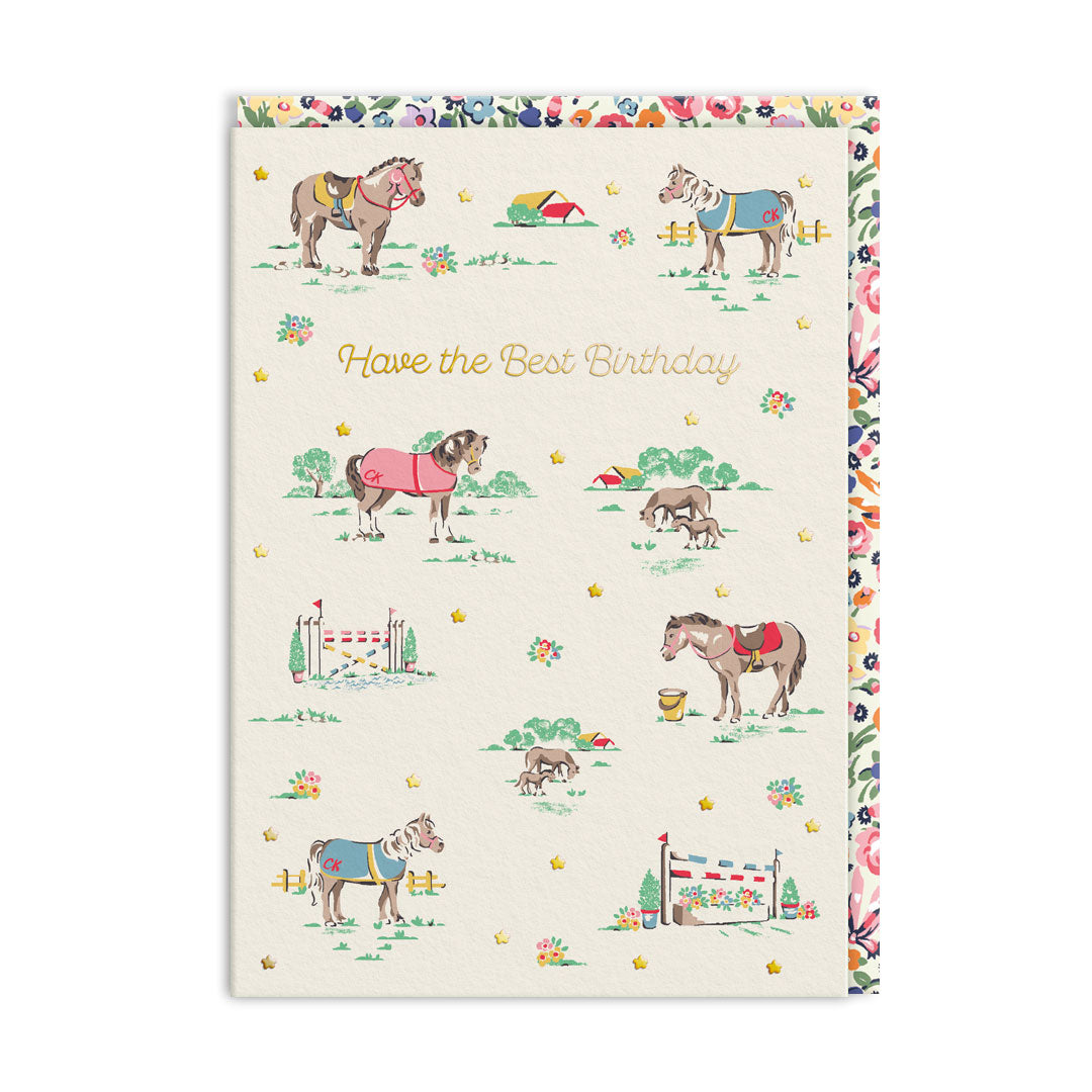 Cath Kidston Ponies Best Birthday Card (11510) - 2