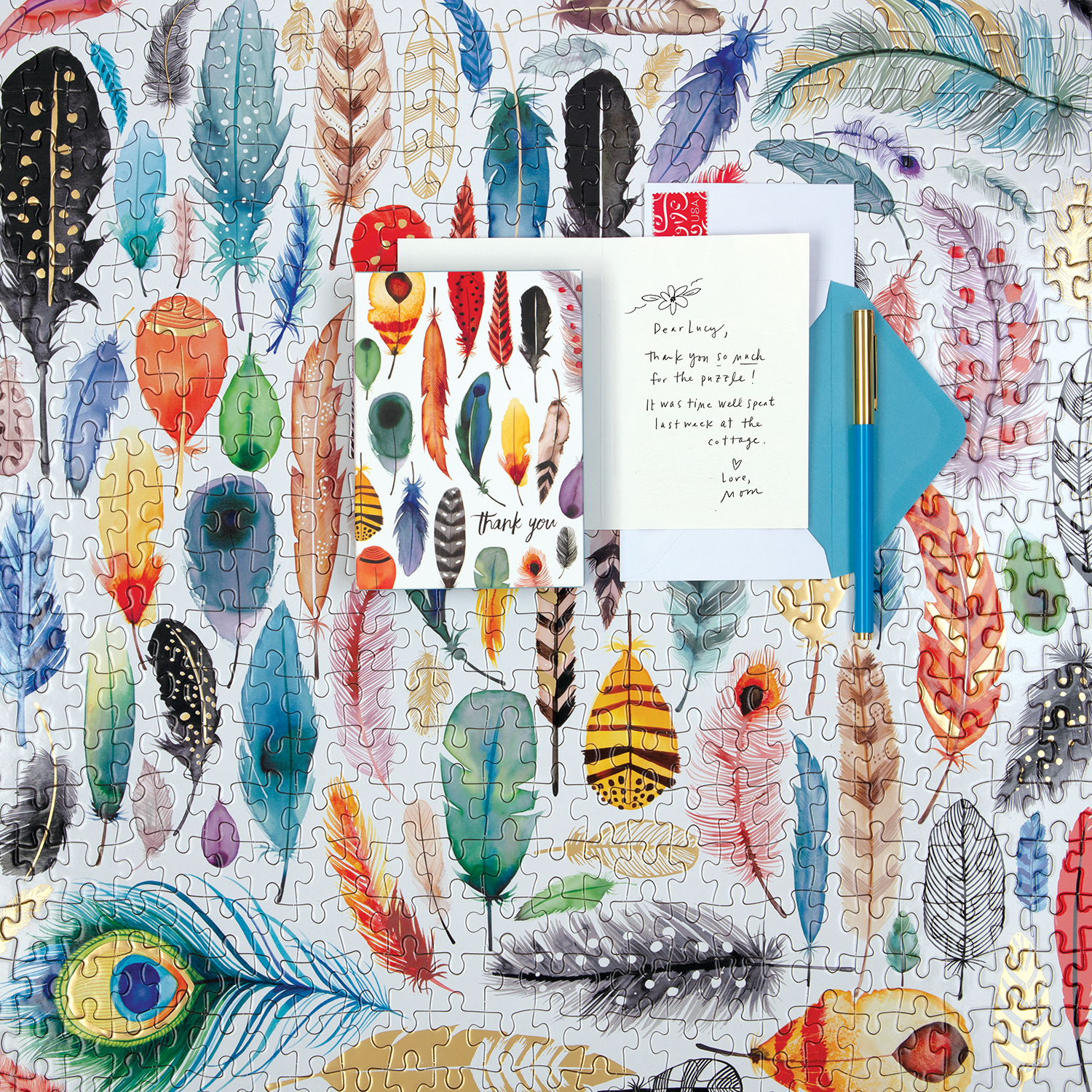 Feathers 500 Piece Foil Puzzle - 4