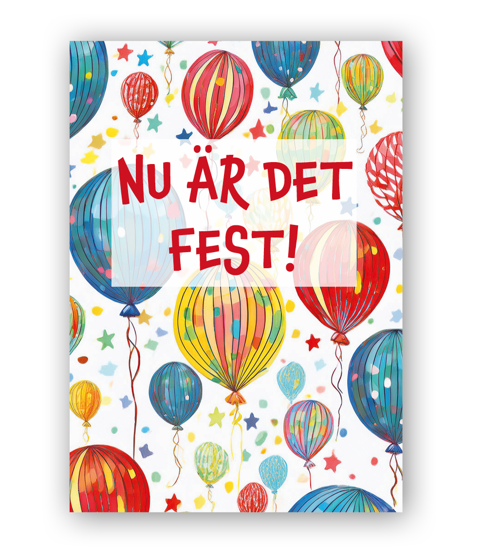 Nu är det fest!, Dubbelvikt Kort