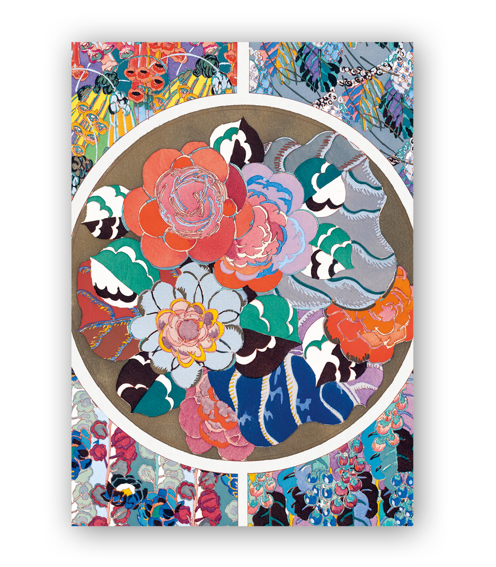 Flower Art Deco Pattern, Greeting Card