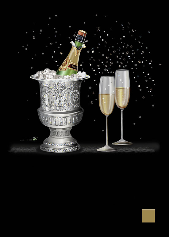 Champagne, Greeting Card