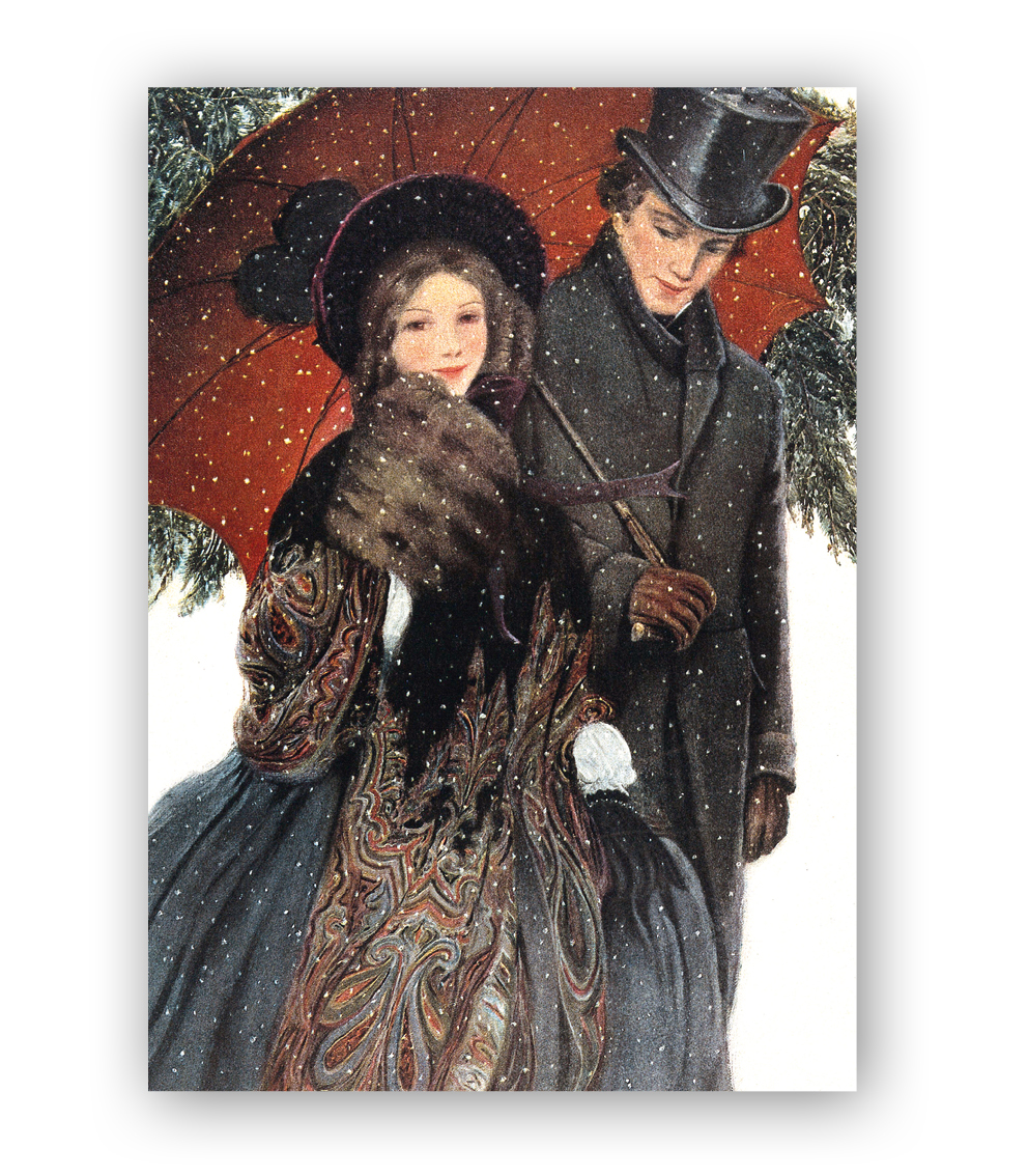 Couple Walking, Greeting Card