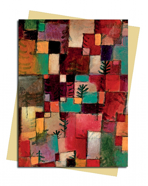 Paul Klee: Redgreen & Violet-Yellow Rhythms, Greeting Card