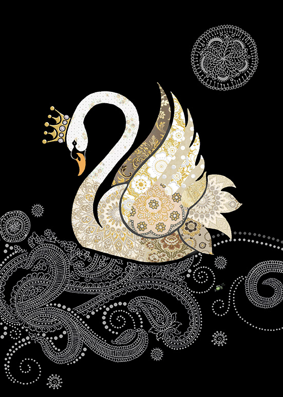 Swan, Greeting Card