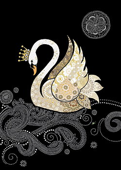 Swan, Greeting Card