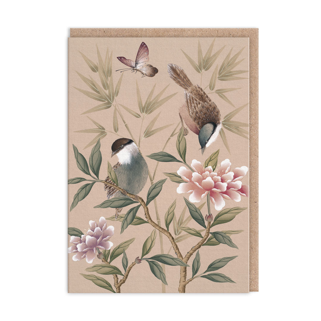 Bamboo and Birds, Greeting Card