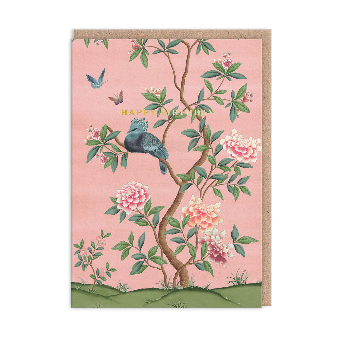 Faraway Tree Pink, Greeting Card