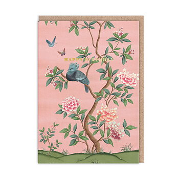 Faraway Tree Pink, Greeting Card