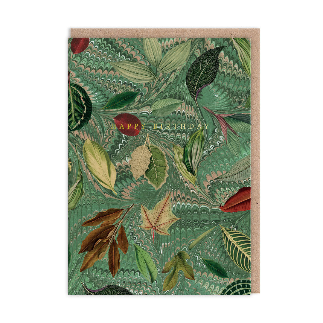 Marble Leaves Greeting Card (12052) - 2