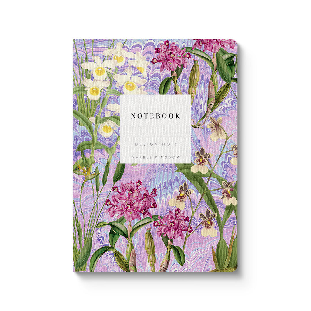 Marble Orchids Paperback Notebook (A5) (12222)